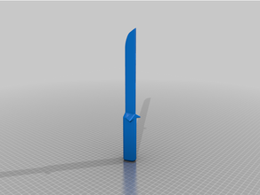 longo navalha faca cozinha jantar 3d print model - Mito3D