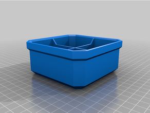 milwaukee packout lowprofile bin 4 square divider layout tool holders & boxes 3d print model - Mito3D
