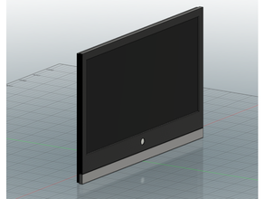hp 15inch USB Monitor Modell Büro 3dmodel Referenz 3d print model - Mito3D