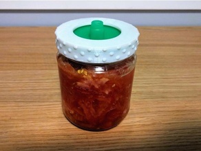 salsa jar canning lid kitchen & dining fermentation 3d print model - Mito3D