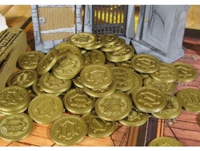 gold coin gloomhaven games boardgame 3d goldcoin 3d print model - Mito3D