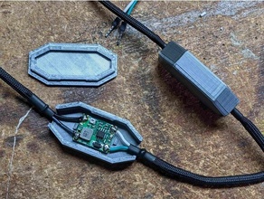 snap-fit mini buck converter case mp1584en electronics snapfit 3d print model - Mito3D