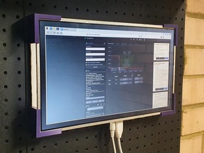 pegboard brackets laptop screen organization lcd mount monitor 3d print model - Mito3D