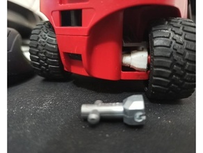 bruder linde forklift - rear wheel holder spare toys & games 3d print model - Mito3D