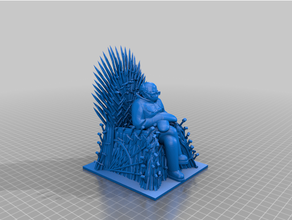 bernie sitting iron throne people 3d print model - Mito3D