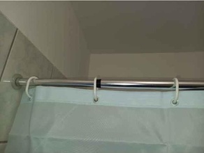 coaxial douche rideau rail diamètre transition cône salle bains grille barre 3d print model - Mito3D