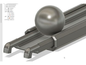 gravitrax extendable rail track 240mm 430mm ausziehbare schiene toys & games ball kugelbahn marble 3d print model - Mito3D