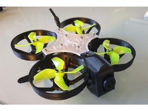 eastwhoop - printable 95mm drone frame vehicles caddx vista fpv insta360 smo 4k quadcopter racewhoop whoop 3d print model - Mito3D