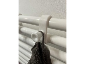 towel rail - bath radiator hook bathroom 3d print model - Mito3D
