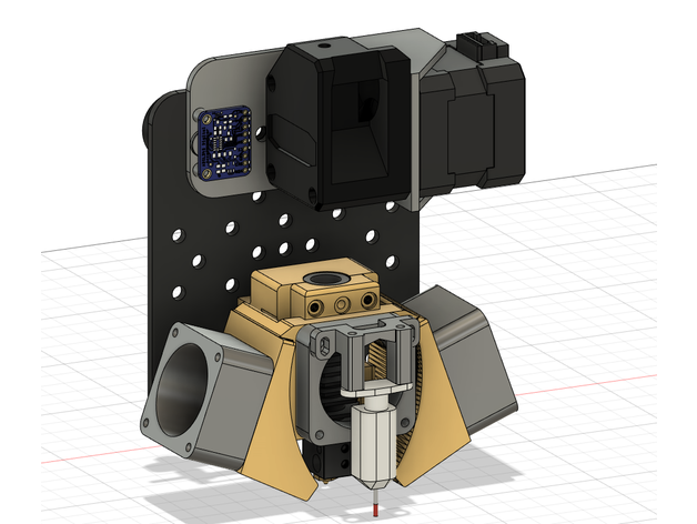 xcr bp6+bmg ventilateur canal tevo noir veuve 3d imprimante accessoires monter bp6 3D print model - Mito3D