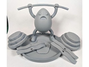 ovo levantador peso soprar esculturas infeliz acidentes 3d print model - Mito3D