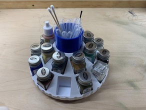 testors paint carousel rack art tools miniature painting model 3d print model - Mito3D