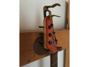 parede monte violão suporte música 3d print model - Mito3D