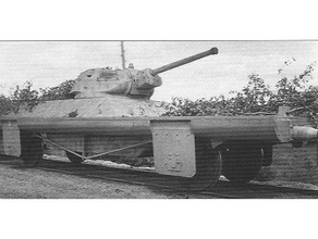 tt échelle 1 120 Panzerj gerwagen 34 tourelle actualisé Véhicules armure modèle train trains Panzer réservoir ww2 3d print model - Mito3D