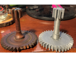 double gear shaft parts gears 3d print model - Mito3D