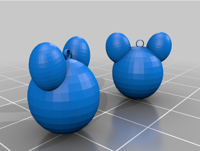 disney ballon boucles d'oreilles 3d impression Walt 3d print model - Mito3D