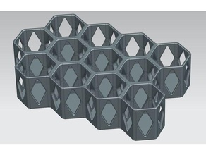 covid-19 vaccine biontech-pfizer honeycomb stackable holder organization 3d print model - Mito3D