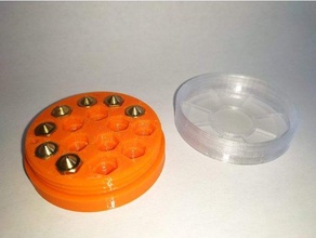 nozzle box twist-on lid tool holders & boxes 3d print model - Mito3D