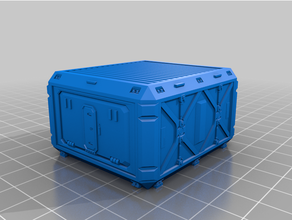 freighter container 3d printing cargo bay crate diorama docking freight miniature miniatures scifi space spaceport spaceship storage box transport 3d print model - Mito3D
