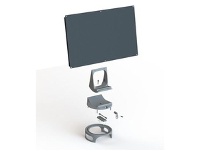 ajustable monitor estante soporte 3d print model - Mito3D