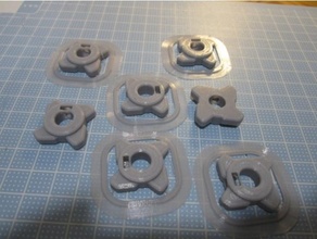 Facile rod knob2 3d imprimante pièces bouton axis 3d print model - Mito3D