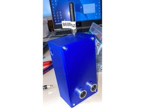 sensor box sr04 lora basis node battery shield hc-sr04 housing lorawan ultrasonic 3d print model - Mito3D