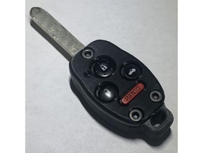 honda chave fob habitação 4 botão substituição partes carro controlo remoto cívico chaveiro 3d print model - Mito3D