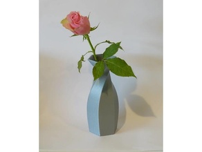 verdrehte Vase Kunst Blume 3d print model - Mito3D
