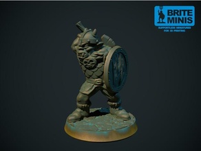 orc axe 28mm supportless fdm friendly games dnd goblin goblinoid oldhammer ork tabletop warhammer 3d print model - Mito3D