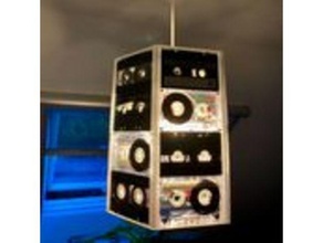 personnalisable cassette lampe décor ruban cintre LED lumière bande musique table nuit ombres 3d print model - Mito3D
