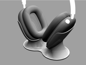 airpods max stand audio apple dual headphone headphones 3d print model - Mito3D