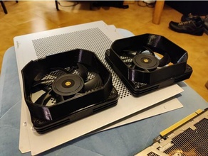 120mm fan shrouds cooling shroud 3d print model - Mito3D