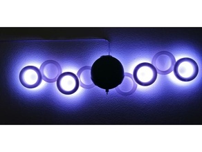 Google mini cerchio lampada elettronica neopixel squillare rgb guidato wled 3d print model - Mito3D
