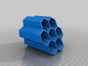 sencillo panal hexágono escritorio organizador organización hexagonal miel bolígrafo lápiz soporte 3d print model - Mito3D