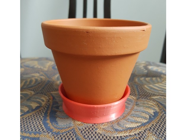 flower pot tray household flowerpot 3D print model - Mito3D