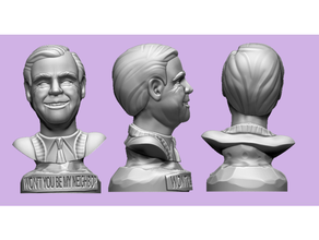 Rogers buste sculptures mrrogers zbrush 3d print model - Mito3D