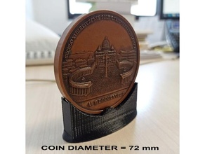 moneta In piedi piedistallo medaglie monete arredamento base titolare supporto medaglia medaglione militare numismatica porta stativo 3d print model - Mito3D