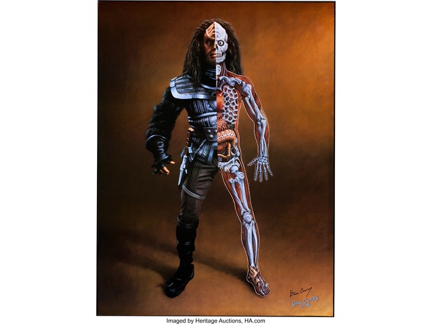 poup klingon au 1 3eme bjd version v2 people action figure doll prop character male men skull star trek ds9 online tng voy worf 3D print model - Mito3D