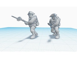 heroscape revolutionary war soldiers toys & games miniature soldier 3d print model - Mito3D