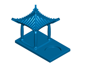 quadrado pagode Chá leve vela suporte decoração japonês 3d print model - Mito3D