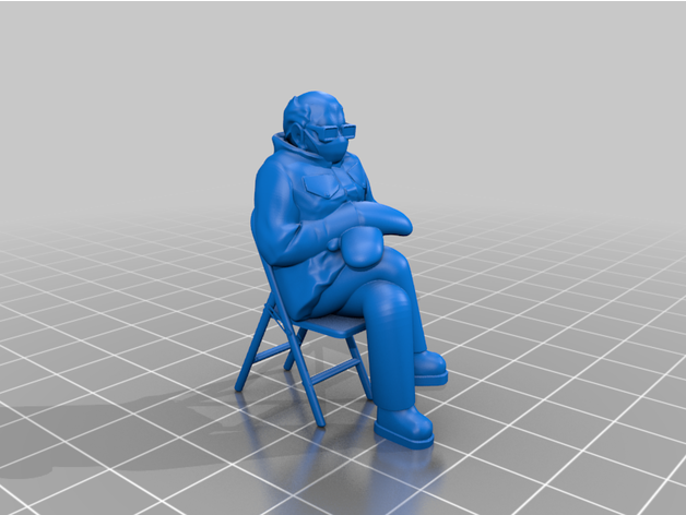 bernie pieghevole sedia remixare 3D print model - Mito3D