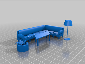 random living room 3d printing 3d print model - Mito3D