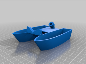 globo cáscara gato bañera barco juguetes juegos catamarán 3d print model - Mito3D