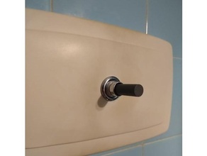 bot ba - toilet flush button bathroom bao 3d print model - Mito3D