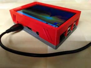 hiperpixel 40 tocar framboesa pi 3b caso bainha eletrônicos 4 3 3d print model - Mito3D