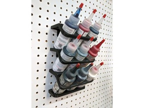 pigment bottle holder tool holders & boxes pegboard 3d print model - Mito3D