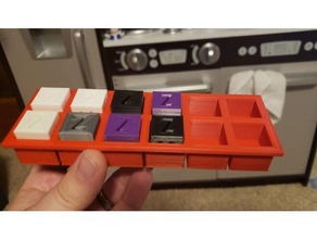 calibração cubo bandeja brinquedo jogos acessórios gelo cubos xyz 3d print model - Mito3D