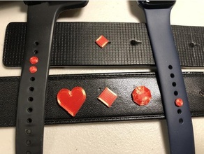 customizable studs belt watch band bling accessories apple heart stud 3d print model - Mito3D