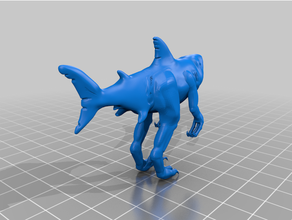 landshark games dnd mini miniature shark 3d print model - Mito3D