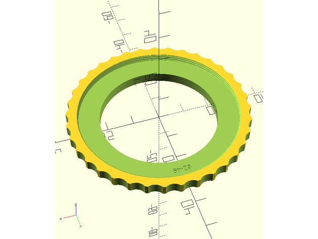 scad cámara lente filtrar adaptador 3D print model - Mito3D